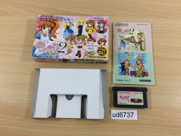 UD6737 Oshare Princess 2 + Doubutsu Kyaranabi BOXED GameBoy Advance Japan