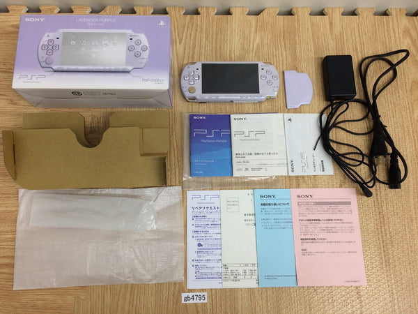 GB4795 PSP-2000 LAVENDER PURPLE BOXED SONY PSP Console Japan