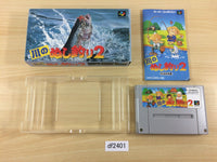 df2401 Kawa no Nushi Tsuri 2 Fishing BOXED SNES Super Famicom Japan
