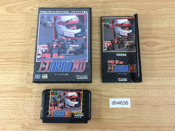 DH4636 Nakajima Satoru Kanshuu F1 Hero MD BOXED Mega Drive Genesis Japan