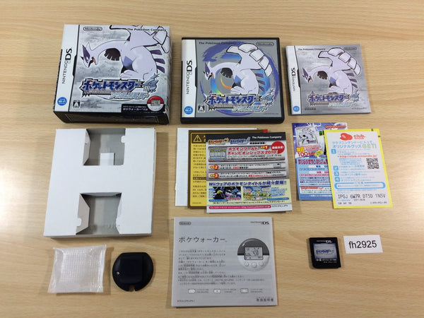 fh2925 Pokemon Soul Silver w/ Poke Wakler BOXED Nintendo DS Japan