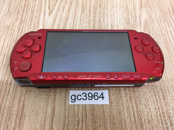 gc3964 Plz Read Item Condi PSP-3000 RADIANT RED SONY PSP Console Japan