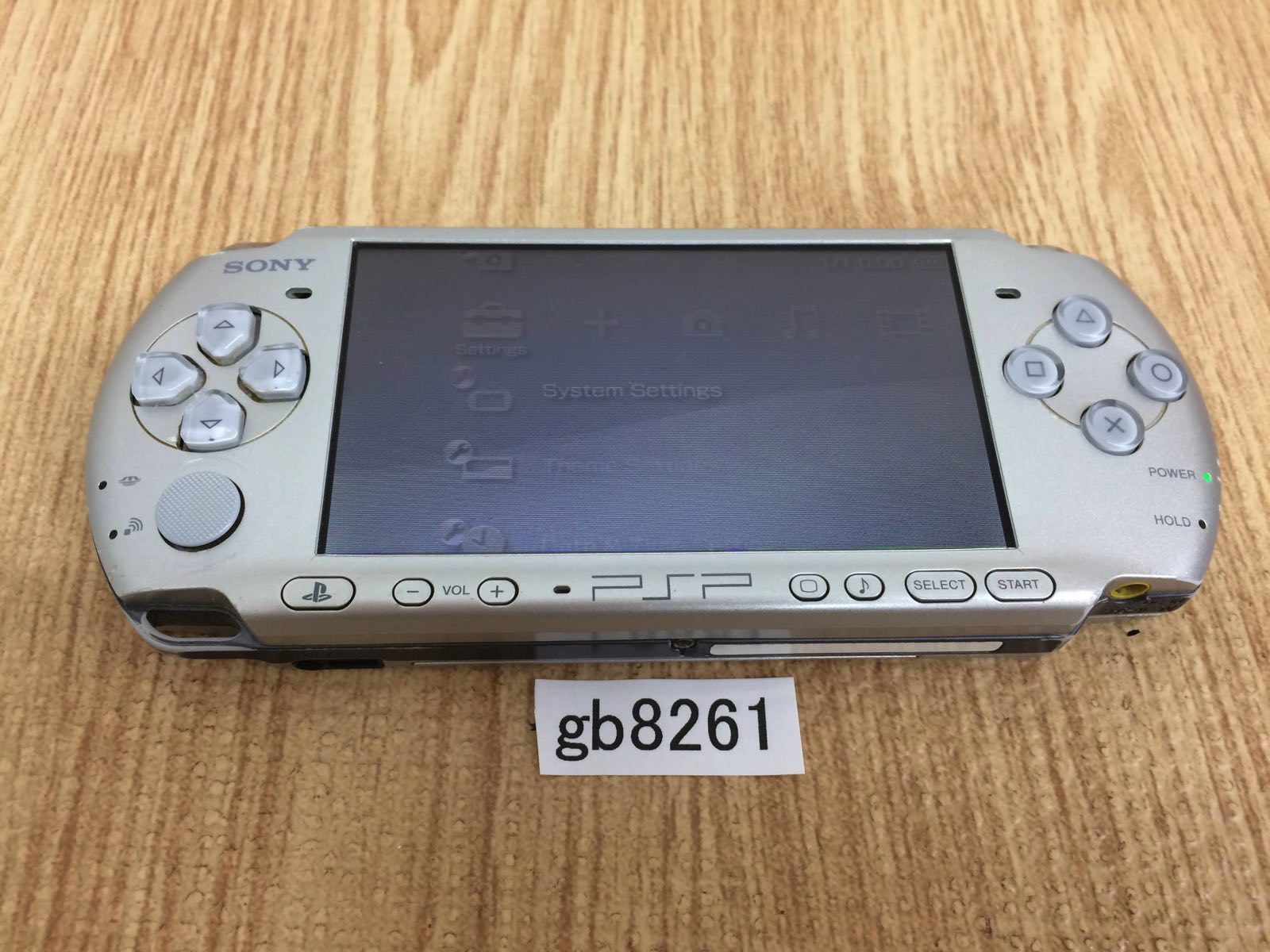 GB8261 No Battery PSP-3000 MYSTIC Silver SONY PSP Console