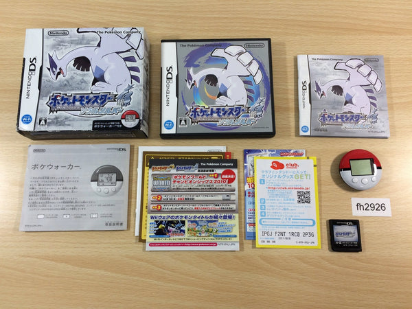 fh2926 Pokemon Soul Silver w/ Poke Wakler BOXED Nintendo DS Japan