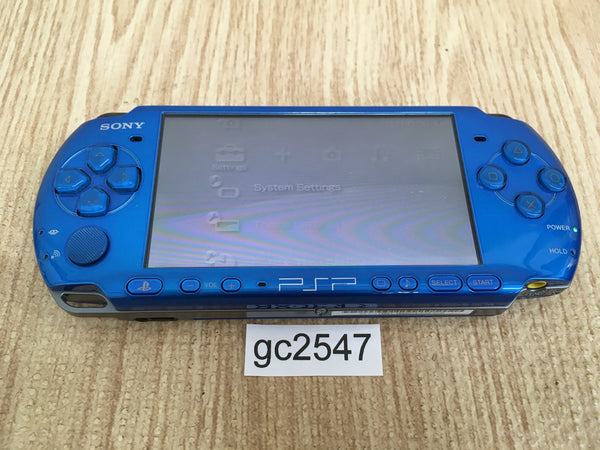 gc2547 No Battery PSP-3000 VIBRANT BLUE SONY PSP Console Japan
