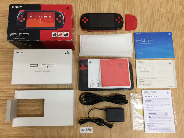LB1169 Tested Working - PSP-3000 BLACK & RED BOXED SONY PSP