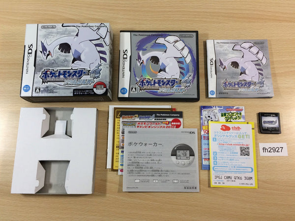 fh2927 Pokemon Soul Silver w/ Poke Wakler BOXED Nintendo DS Japan