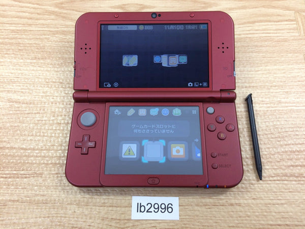 LB2996 Tested Working Nintendo NEW 3DS LL XL METALLIC RED