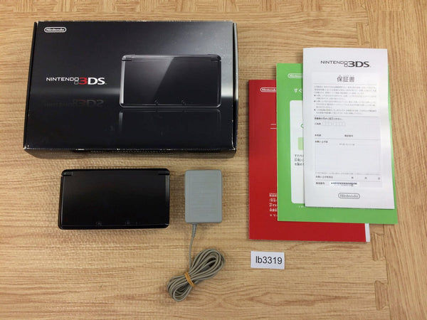 LB3319 Tested Working - Nintendo 3DS Cosmo Black BOXED Console Japan