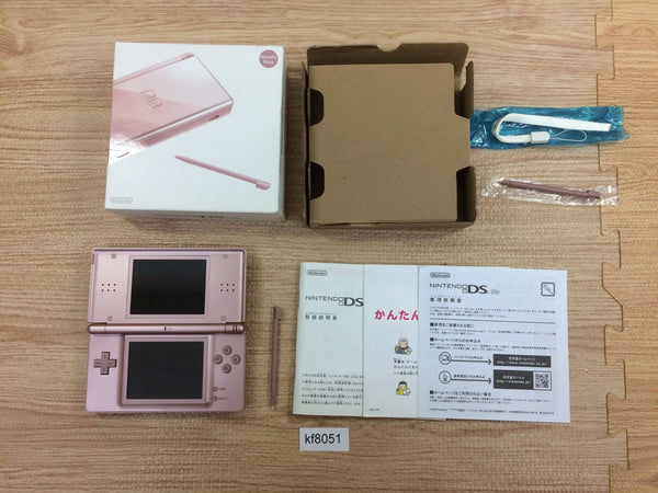 KF8051 Tested Working - Nintendo DS Lite Metallic Rose BOXED Console Japan