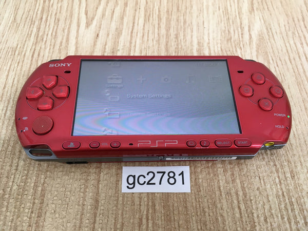 gc2781 Plz Read Item Condi PSP-3000 RADIANT RED SONY PSP Console Japan