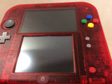 No Battery Nintendo 2DS CLEAR RED Console Japan - Tested Working KE1684
