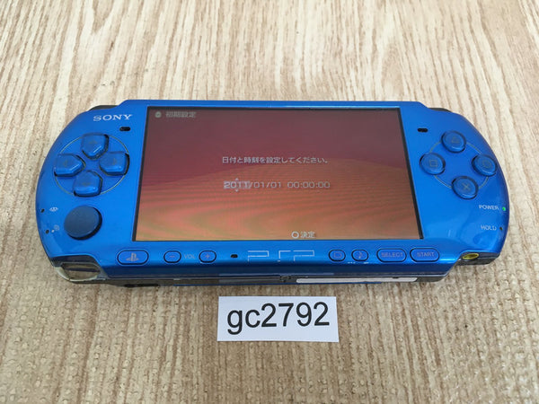 gc2792 Plz Read Item Condi PSP-3000 VIBRANT BLUE SONY PSP Console Japan