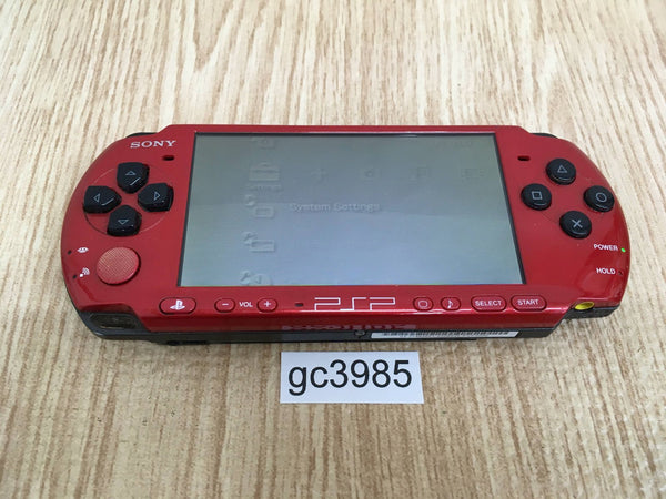 gc3985 Plz Read Item Condi PSP-3000 RED & BLACK SONY PSP Console Japan
