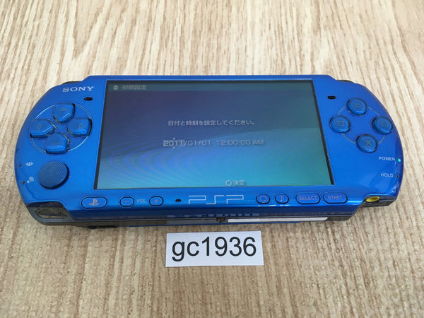 gc1936 Plz Read Item Condi PSP-3000 VIBRANT BLUE SONY PSP Console