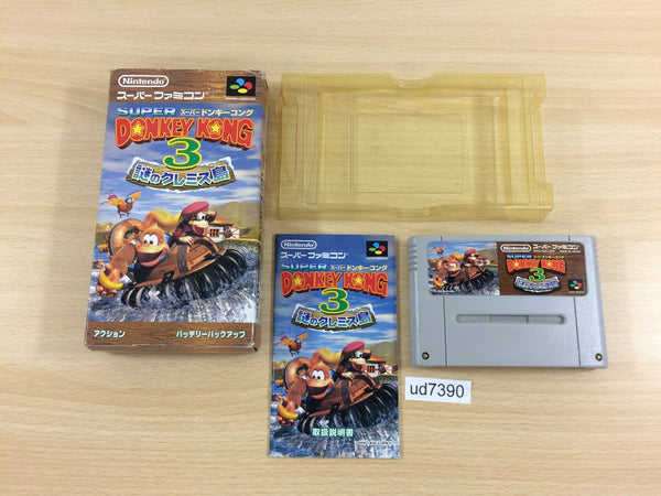 ud7390 Super Donkey Kong Country 3 BOXED SNES Super Famicom Japan