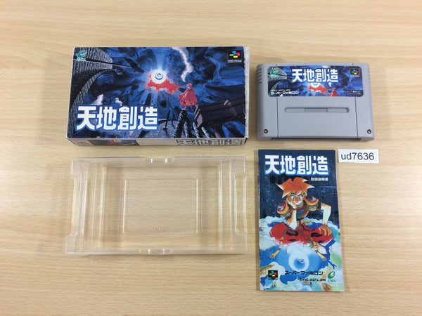 ud7636 Terranigma Tenchi Souzou BOXED SNES Super Famicom