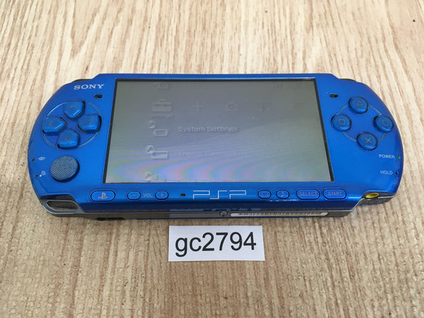 gc2794 Plz Read Item Condi PSP-3000 VIBRANT BLUE SONY PSP Console Japan