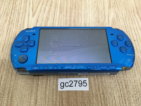 gc2795 No Battery PSP-3000 VIBRANT BLUE SONY PSP Console Japan