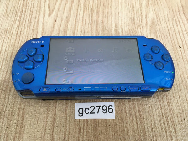 gc2796 Plz Read Item Condi PSP-3000 VIBRANT BLUE SONY PSP Console Japan