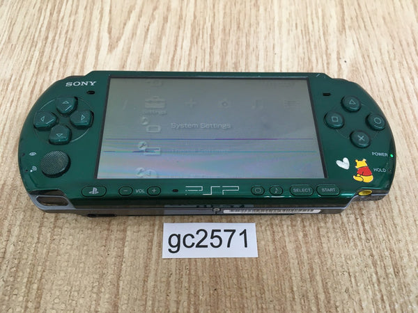 gc2571 Plz Read Item Condi PSP-3000 SPIRITED GREEN SONY PSP Console Japan