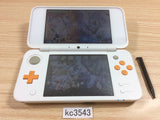 KC3543 With Defects - Nintendo 2DS LL XL WHITE ORANGE Console Japan