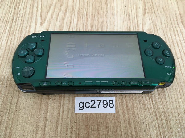 gc2798 Plz Read Item Condi PSP-3000 SPIRITED GREEN SONY PSP Console Japan