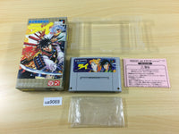 ua9069 Ginga Sengoku Gunyuuden Rai Thunder Jet BOXED SNES Super Famicom Japan