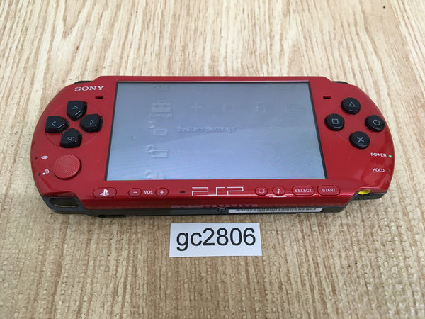 gc2806 Plz Read Item Condi PSP-3000 RED & BLACK SONY PSP Console Japan