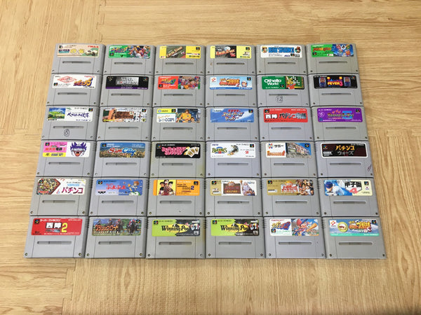 w1296 Untested 87 Cartridges SNES Super Famicom Lot Japan