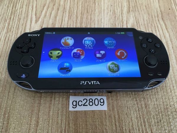 gc2809 PS Vita PCH-1000 CRYSTAL BLACK SONY PSP Console Japan
