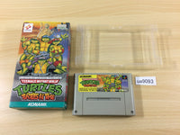 ua9093 TMNT Turtles Turtles In Time BOXED SNES Super Famicom Japan