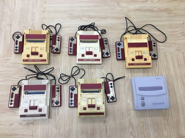 w1439 Untested 5 Famicom console & 1 Super Famicom Jr NES Lot Japan