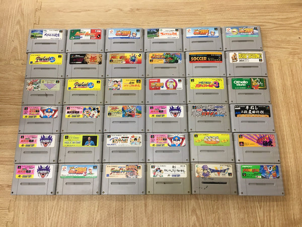 w1444 Untested 85 Cartridges SNES Super Famicom Lot Japan
