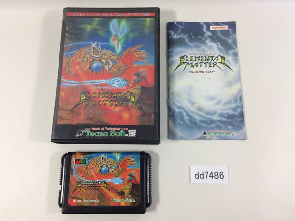 DD7486 Elemental Master BOXED Mega Drive Genesis Japan