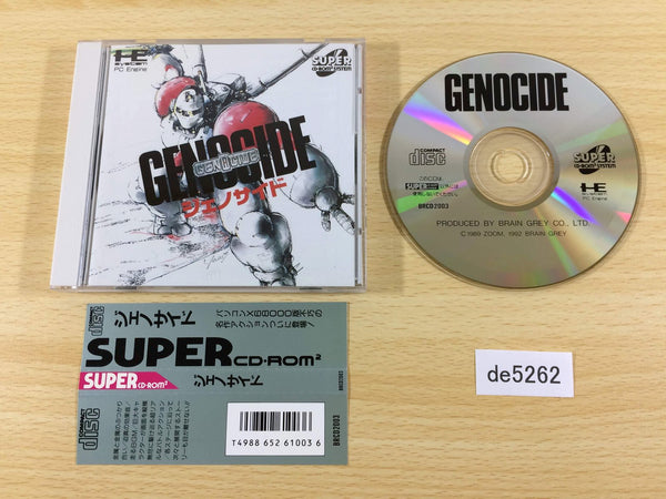 de5262 Genocide SUPER CD ROM 2 PC Engine Japan