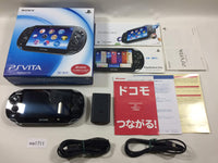 wa1711 PS Vita PCH-1100 CRYSTAL BLACK BOXED SONY PSP Console Japan