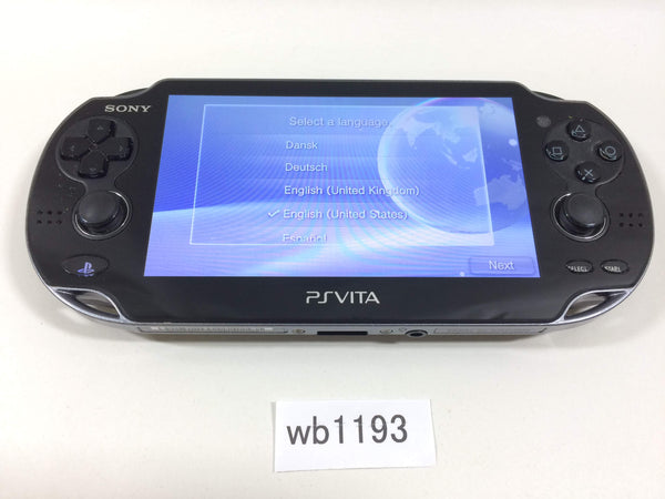 wb PS Vita PCH CRYSTAL BLACK BOXED SONY PSP Console Japan