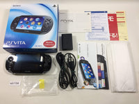 wb1194 PS Vita PCH-1100 CRYSTAL BLACK BOXED SONY PSP Console Japan