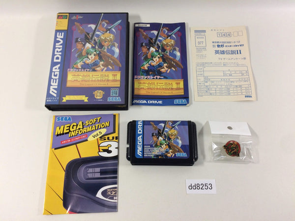 DD8253 Dragon Slayer The Legend of Heroes II BOXED Mega Drive Genesis Japan