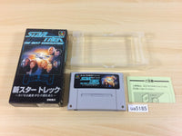 ua5185 Shin Star Trek OoinaruIsan IFD no NazoWo Oe BOXED SNES SuperFamicom Japan