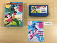 xa5322 Mickey Mouse 3 Yume Fuusen BOXED NES Famicom Japan