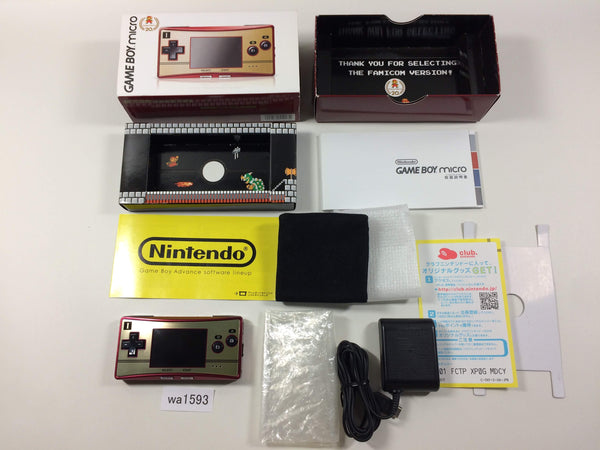 wa1593 GameBoy Micro Famicom Ver. BOXED Game Boy Console Japan