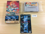 ua2496 Gunforce Battle Fire Engulfed Terror Island BOXED SNES SuperFamicom Japan