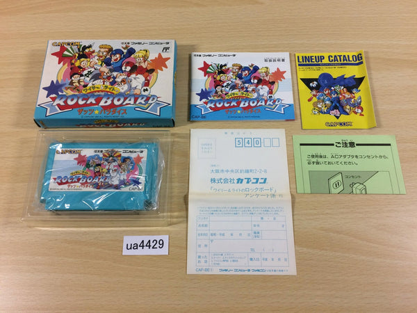 ua4429 Rock Board Wily & Right Rockman Megaman BOXED NES Famicom Japan